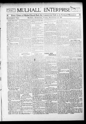 Mulhall Enterprise (Mulhall, Okla.), Vol. 17, No. 45, Ed. 1 Friday, November 12, 1909