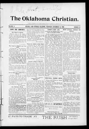 The Oklahoma Christian. (Mulhall and Guthrie, Okla.), Vol. 5, No. 27, Ed. 1 Thursday, December 13, 1900