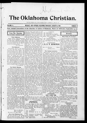 The Oklahoma Christian. (Mulhall and Guthrie, Okla.), Vol. 6, No. 11, Ed. 1 Thursday, August 15, 1901