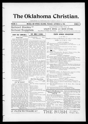 The Oklahoma Christian. (Mulhall and Guthrie, Okla.), Vol. 5, No. 14, Ed. 1 Monday, August 13, 1900