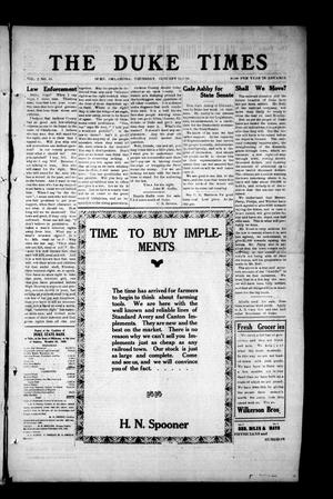 The Duke Times (Duke, Okla.), Vol. 2, No. 43, Ed. 1 Thursday, January 13, 1910
