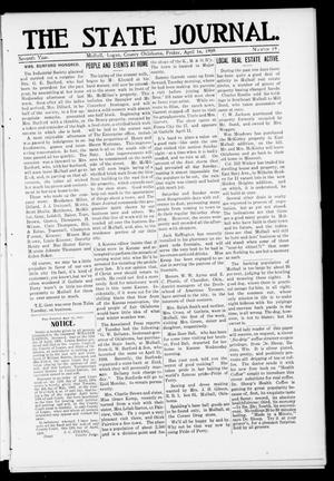 Primary view of object titled 'The State Journal. (Mulhall, Okla.), Vol. 7, No. 19, Ed. 1 Friday, April 16, 1909'.