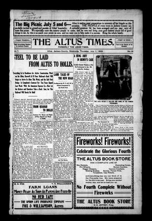 The Altus Times. (Altus, Okla.), Vol. 7, No. 25, Ed. 1 Thursday, July 1, 1909