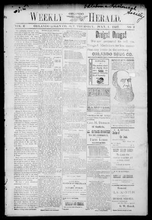 Primary view of object titled 'Weekly Orlando Herald. (Orlando, Okla. Terr.), Vol. 6, No. 3, Ed. 1 Thursday, July 1, 1897'.