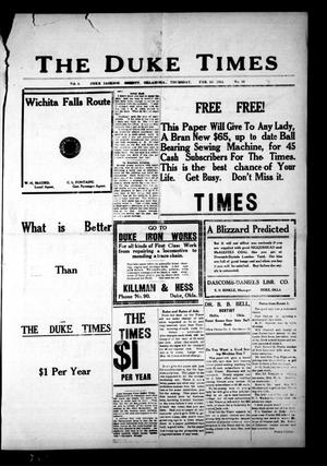 The Duke Times (Duke, Okla.), Vol. 6, No. 33, Ed. 1 Thursday, February 19, 1914