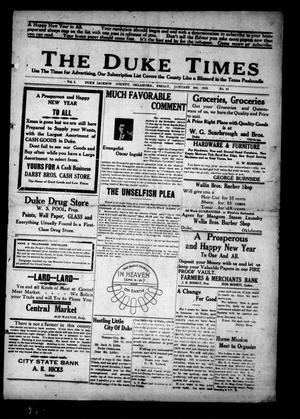 The Duke Times (Duke, Okla.), Vol. 5, No. 31, Ed. 1 Friday, January 3, 1913