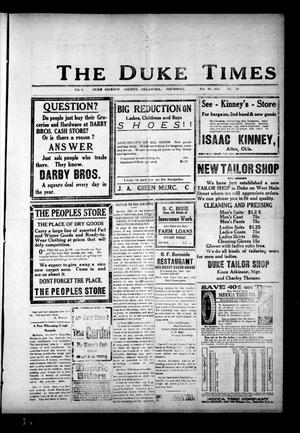 The Duke Times (Duke, Okla.), Vol. 8, No. 22, Ed. 1 Thursday, November 25, 1915