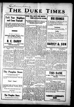 The Duke Times (Duke, Okla.), Vol. 11, No. 22, Ed. 1 Friday, August 27, 1920