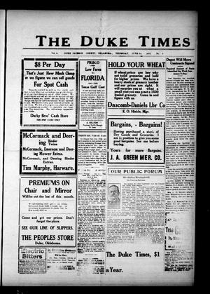 The Duke Times (Duke, Okla.), Vol. 8, No. 2, Ed. 1 Thursday, June 24, 1915