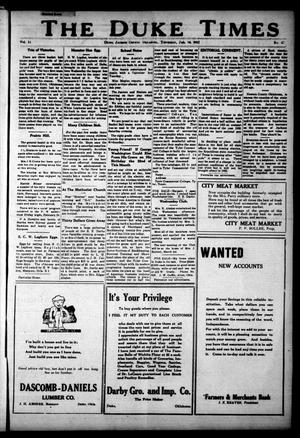 The Duke Times (Duke, Okla.), Vol. 12, No. 47, Ed. 1 Thursday, February 16, 1922