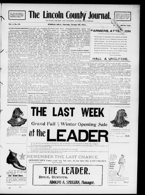 The Lincoln County Journal. (Stroud, Okla.), Vol. 1, No. 33, Ed. 1 Thursday, October 25, 1906