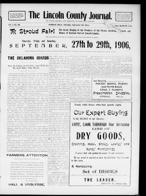 The Lincoln County Journal. (Stroud, Okla.), Vol. 1, No. 30, Ed. 1 Thursday, September 20, 1906