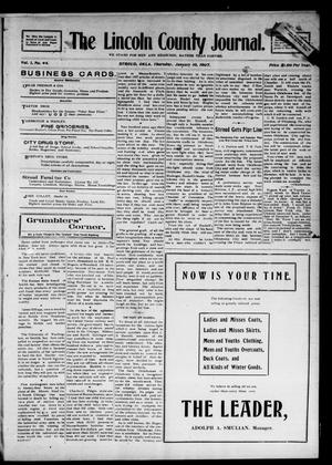 The Lincoln County Journal. (Stroud, Okla.), Vol. 1, No. 44, Ed. 1 Thursday, January 10, 1907