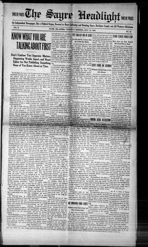 The Sayre Headlight, Vol. 21, No. 48, Ed. 1 Thursday, July 15, 1920