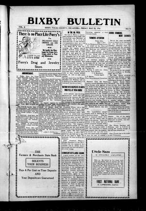 Bixby Bulletin (Bixby, Okla.), Vol. 10, No. 15, Ed. 1 Friday, May 15, 1914