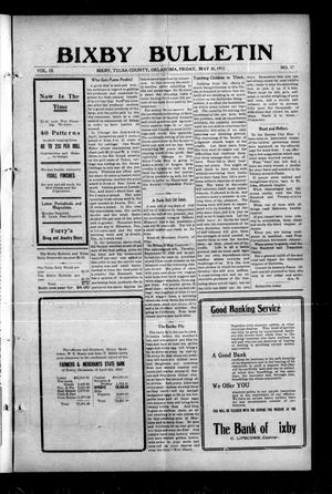 Bixby Bulletin (Bixby, Okla.), Vol. 9, No. 17, Ed. 1 Friday, May 30, 1913