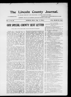 Primary view of object titled 'The Lincoln County Journal. (Stroud, Okla.), Vol. 1, No. 10, Ed. 2 Thursday, May 3, 1906'.