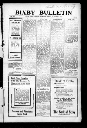 Bixby Bulletin (Bixby, Okla.), Vol. 8, No. 49, Ed. 1 Friday, January 10, 1913