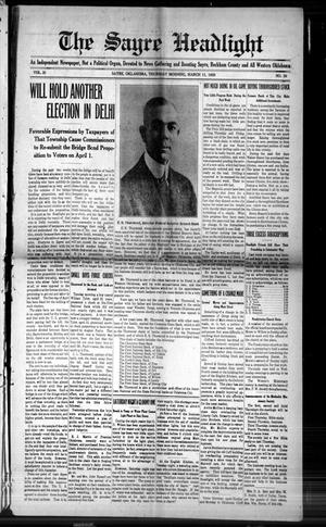 The Sayre Headlight, Vol. 21, No. 30, Ed. 3 Thursday, March 11, 1920