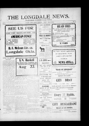 The Longdale News. (Longdale, Okla.), Vol. 7, No. 12, Ed. 1 Friday, August 16, 1907