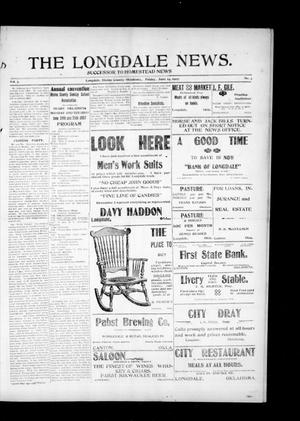 The Longdale News. (Longdale, Okla.), Vol. 7, No. 3, Ed. 1 Friday, June 14, 1907