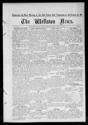 Primary view of object titled 'The Wellston News. (Wellston, Okla.), Vol. 17, No. 11, Ed. 1 Friday, March 13, 1908'.