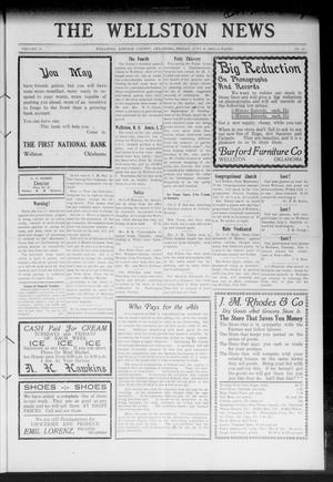 The Wellston News (Wellston, Okla.), Vol. 22, No. 28, Ed. 1 Friday, July 11, 1913