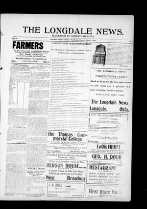The Longdale News. (Longdale, Okla.), Vol. 10, No. 3, Ed. 1 Friday, June 10, 1910