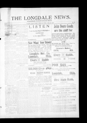 The Longdale News. (Longdale, Okla.), Vol. 8, No. 18, Ed. 1 Friday, September 25, 1908