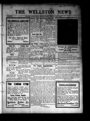 Primary view of object titled 'The Wellston News (Wellston, Okla.), Vol. 23, No. 41, Ed. 1 Friday, October 9, 1914'.