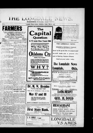 The Longdale News. (Longdale, Okla.), Vol. 9, No. 51, Ed. 1 Friday, May 13, 1910