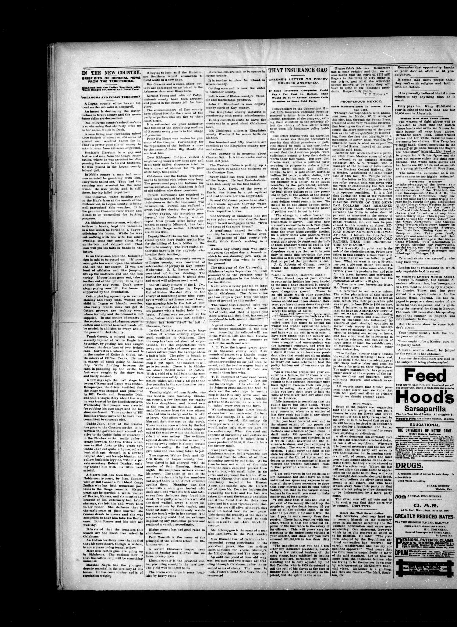 Blaine County Herald. (Watonga, Okla.), Vol. 2, No. 27, Ed. 1 Thursday, August 27, 1896
                                                
                                                    [Sequence #]: 2 of 8
                                                