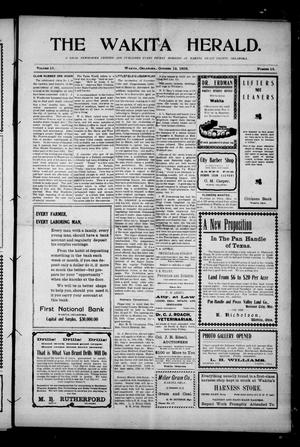 The Wakita Herald. (Wakita, Okla.), Vol. 10, No. 15, Ed. 1 Friday, October 12, 1906