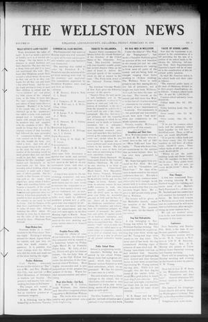 Primary view of object titled 'The Wellston News (Wellston, Okla.), Vol. 18, No. 8, Ed. 1 Friday, February 19, 1909'.