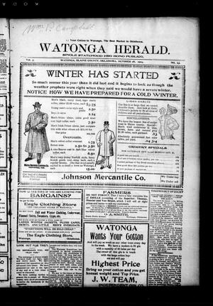 Watonga Herald. (Watonga, Okla.), Vol. 3, No. 23, Ed. 1 Friday, October 28, 1904