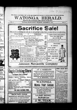 Watonga Herald. (Watonga, Okla.), Vol. 3, No. 31, Ed. 1 Friday, December 23, 1904