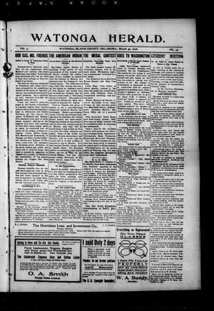 Watonga Herald. (Watonga, Okla.), Vol. 4, No. 45, Ed. 1 Friday, March 30, 1906