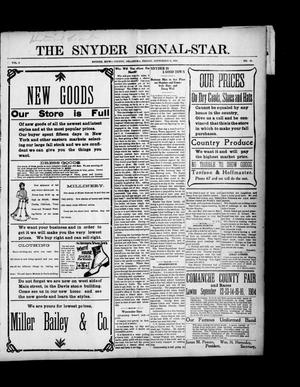 The Snyder Signal-Star. (Snyder, Okla.), Vol. 2, No. 41, Ed. 1 Friday, September 9, 1904