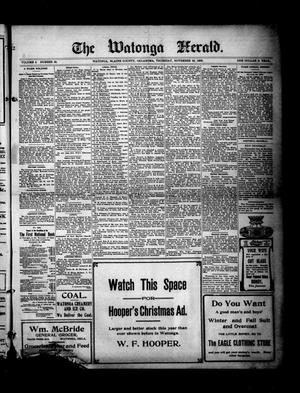 Primary view of object titled 'The Watonga Herald. (Watonga, Okla.), Vol. 5, No. 26, Ed. 1 Thursday, November 22, 1906'.