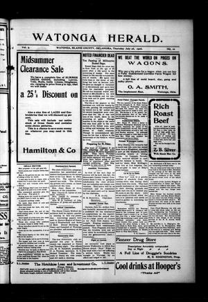 Watonga Herald. (Watonga, Okla.), Vol. 5, No. 10, Ed. 1 Thursday, July 26, 1906