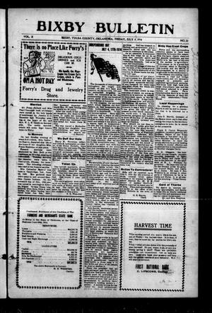 Bixby Bulletin (Bixby, Okla.), Vol. 10, No. 22, Ed. 1 Friday, July 3, 1914