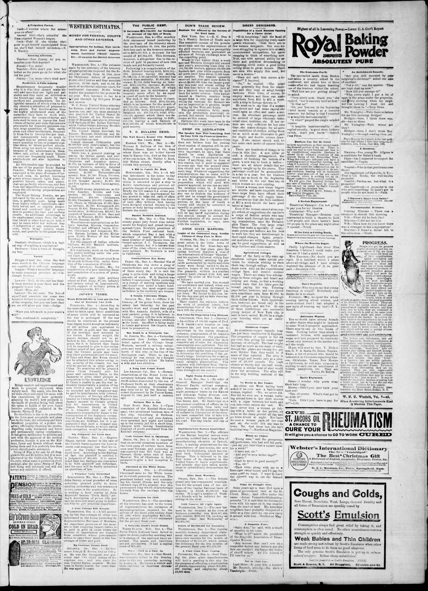 The Manchester Journal. (Manchester, Okla. Terr.), Vol. 2, No. 26, Ed. 1 Thursday, December 6, 1894
                                                
                                                    [Sequence #]: 3 of 4
                                                