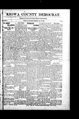 Primary view of object titled 'Kiowa County Democrat. (Snyder, Okla.), Vol. 1, No. 8, Ed. 1 Thursday, December 21, 1905'.