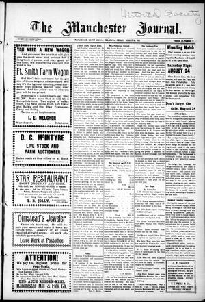 The Manchester Journal. (Manchester, Okla.), Vol. 20, No. 11, Ed. 1 Wednesday, August 16, 1911