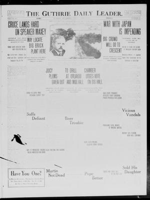 Primary view of object titled 'The Guthrie Daily Leader. (Guthrie, Okla.), Vol. 40, No. 85, Ed. 1 Friday, April 18, 1913'.