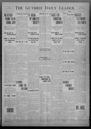 The Guthrie Daily Leader. (Guthrie, Okla.), Vol. 32, No. 156, Ed. 1 Saturday, May 22, 1909