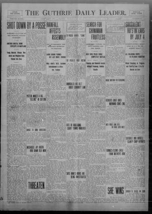 Primary view of object titled 'The Guthrie Daily Leader. (Guthrie, Okla.), Vol. 33, No. 27, Ed. 1 Friday, June 25, 1909'.