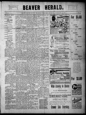 Primary view of object titled 'Beaver Herald. (Beaver, Okla. Terr.), Vol. 2, No. 34, Ed. 1, Thursday, September 17, 1896'.