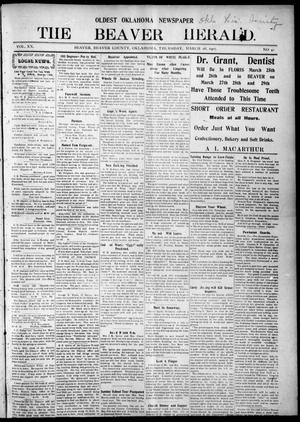 The Beaver Herald. (Beaver, Okla.), Vol. 20, No. 41, Ed. 1, Thursday, March 28, 1907