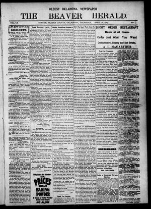 The Beaver Herald. (Beaver, Okla.), Vol. 20, No. 44, Ed. 1, Thursday, April 18, 1907